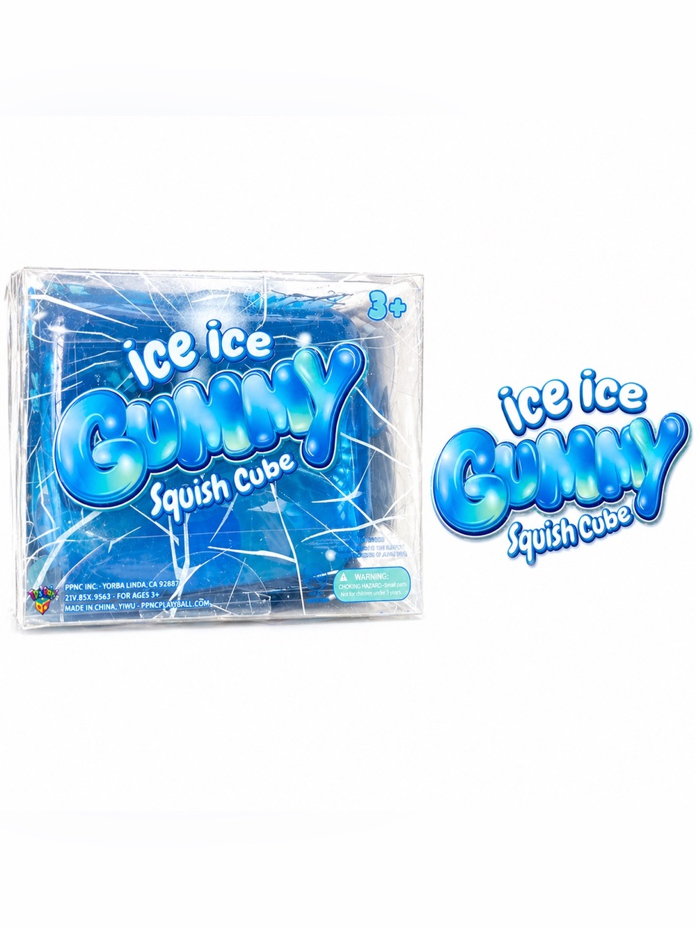 Ice Ice Gummy Squish Cube Toy Blue Jelly Ice Stress Toy VIRAL TikTok